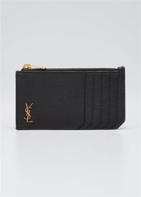 ysl zip wallet size|ysl monogram wallet.